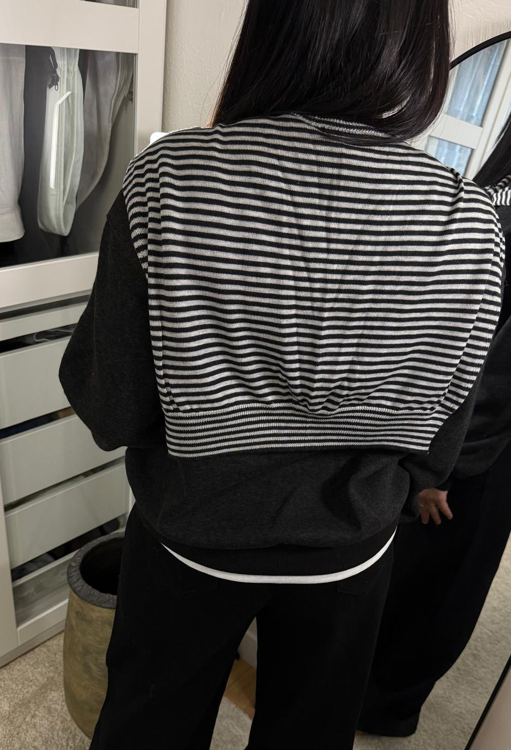 Pull Noraé - Duo Stripes Noir & Gris