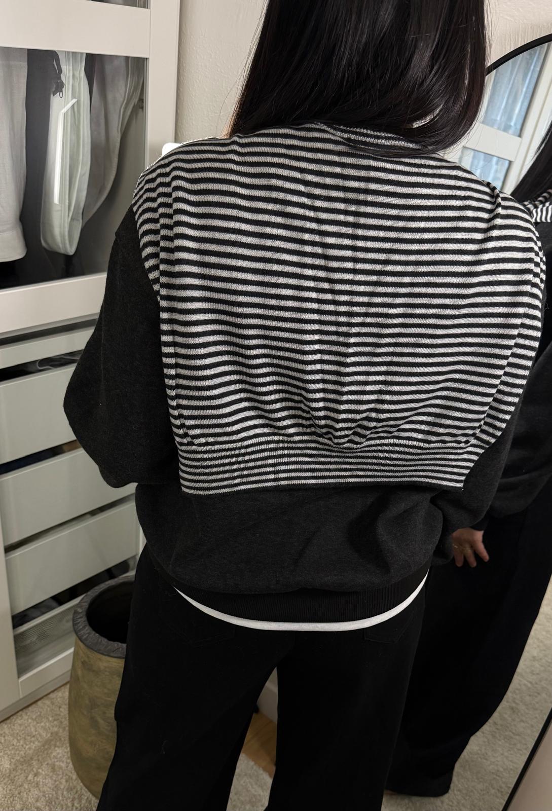 Pull Noraé - Duo Stripes Noir & Gris