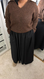 Jupe Selma - longue Noir Élégante