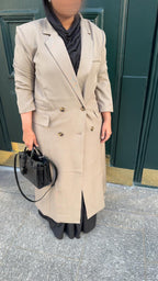 Veste Elina - ultra longue Taupe