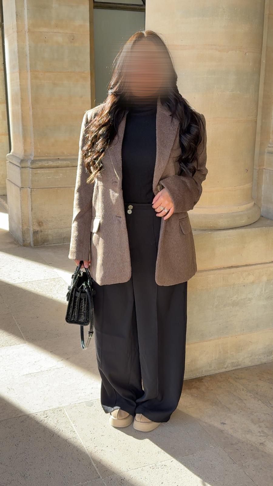 Blazer Alma - En laine Taupe