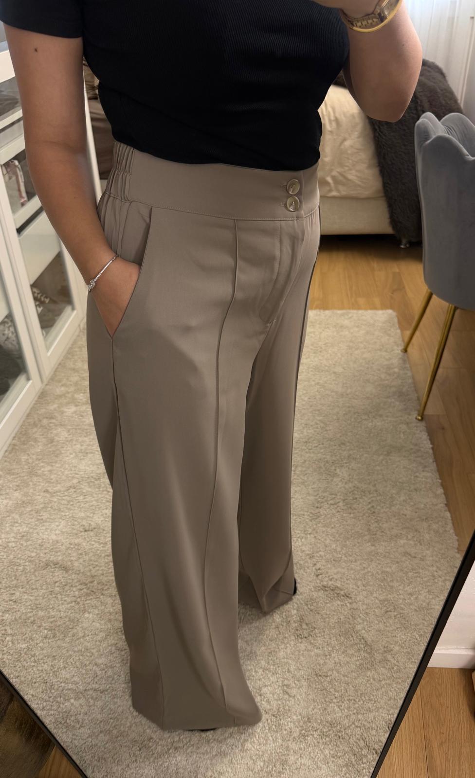 Pantalon Maysa - Taupe fluide Élégant