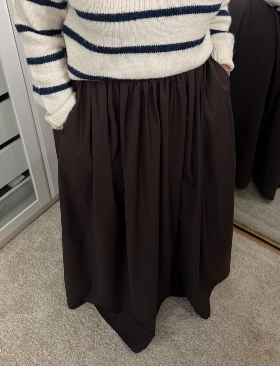 Jupe Selma - longue Marron Élégante