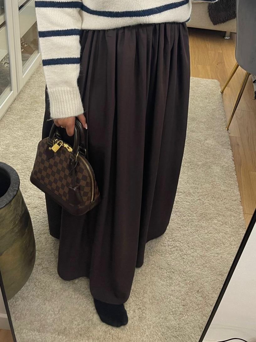 Jupe Selma - longue Marron Élégante