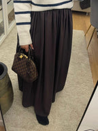 Jupe Selma - longue Marron Élégante