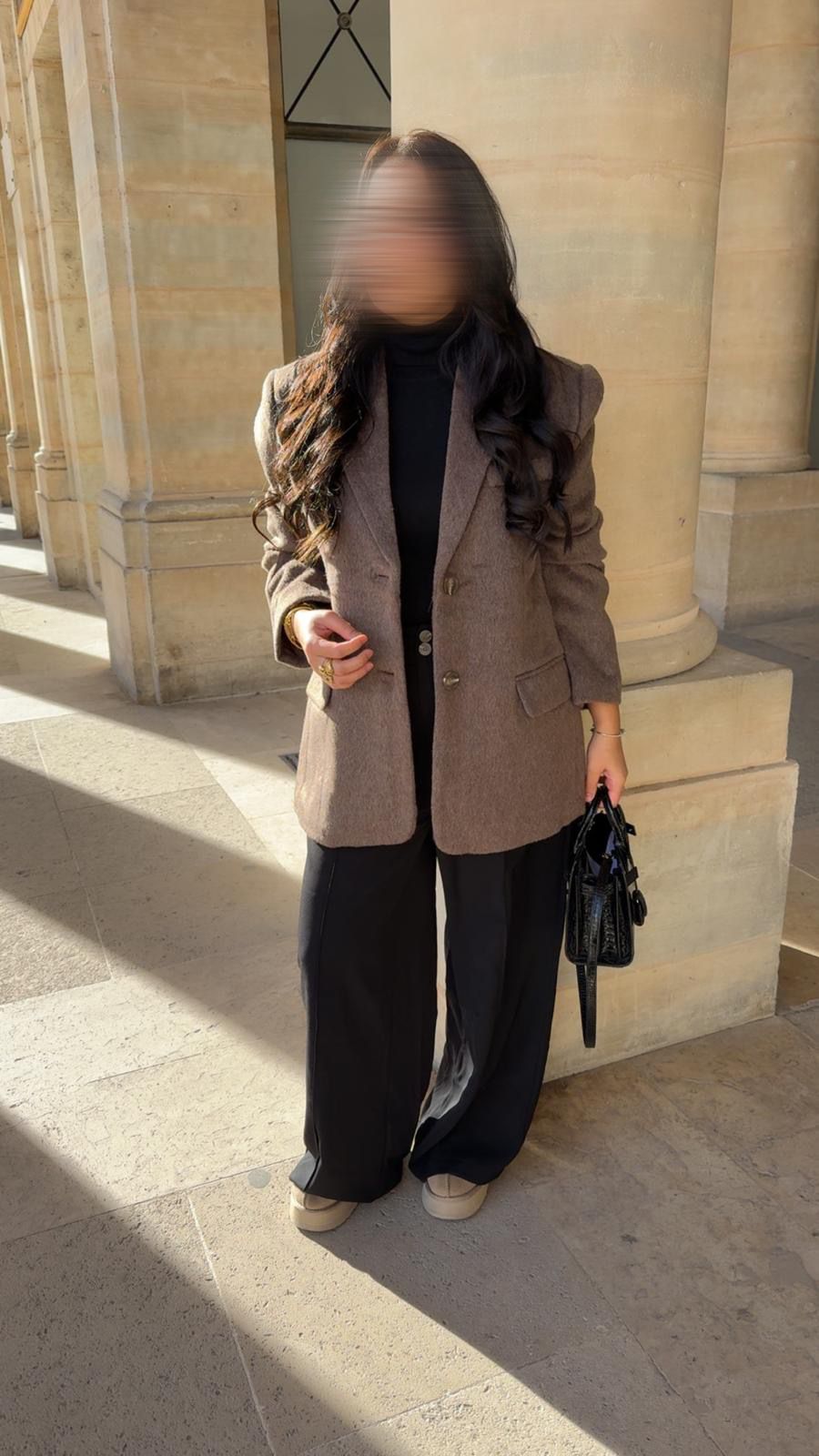 Blazer Alma - En laine Taupe