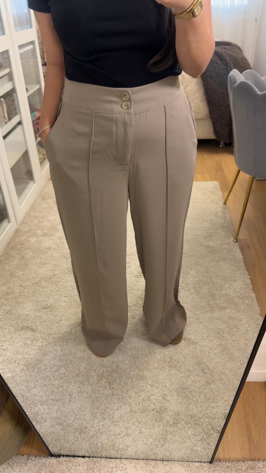 Pantalon Maysa - Taupe fluide Élégant