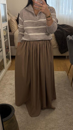 Jupe Selma - longue Beige Élégante