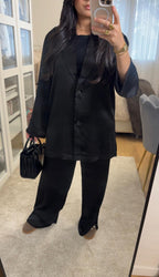 Ensemble Nora - Noir satiné