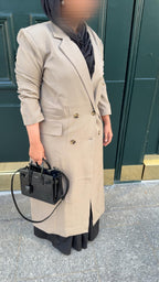 Veste Elina - ultra longue Taupe