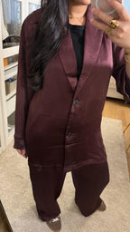 Ensemble Nora - Prune satiné