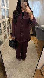 Ensemble Nora - Prune satiné