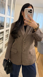 Blazer Alma - En laine Taupe