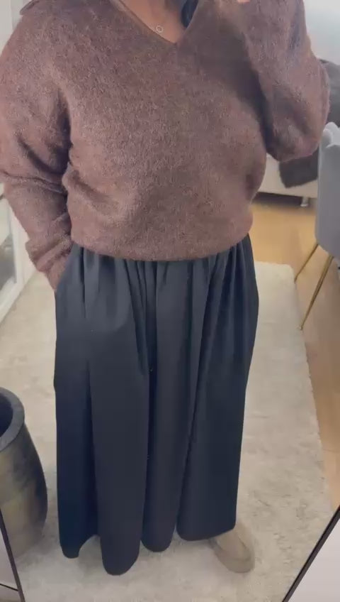 Jupe Selma - longue Noir Élégante