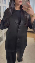 Ensemble Nora - Noir satiné