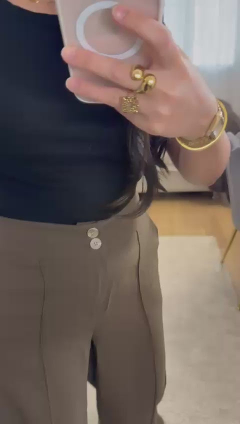 Pantalon Maysa - Marron fluide Élégant