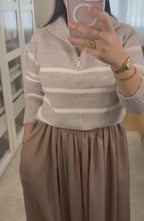 Jupe Selma - longue Beige Élégante