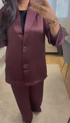 Ensemble Nora - Prune satiné