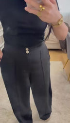 Pantalon Maysa - Noir fluide Élégant