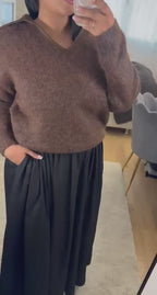 Jupe Selma - longue Noir Élégante